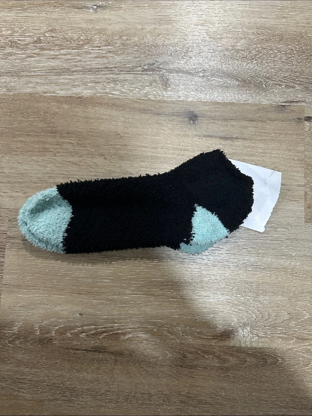 Black & Mint No-Show Cozy Socks - Soft Lounge Pair